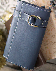 Handmade pretty modern accordion leather long iphone bifold wallet for women/lady girl - EverHandmade