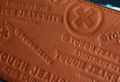 Handmade leather men wallet clutch brown vintage zip men long wallet purse clutch - EverHandmade