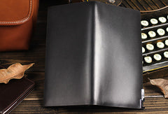 Leather men long wallet clutch black vintage modern clutch men phone purse clutch - EverHandmade