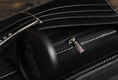 Leather men long wallet clutch black vintage modern clutch men phone purse clutch