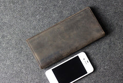 Handmade leather men clutch long wallet vintage clutch long wallet purse clutch - EverHandmade
