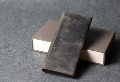 Handmade leather men clutch long wallet vintage clutch long wallet purse clutch - EverHandmade