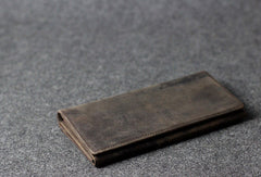 Handmade leather men clutch long wallet vintage clutch long wallet purse clutch - EverHandmade