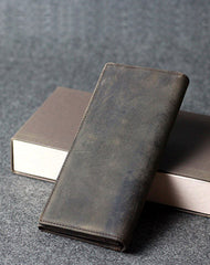Handmade leather men clutch long wallet vintage clutch long wallet purse clutch