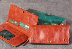 Leather camouflage men clutch long wallet vintage clutch long wallet purse clutch - EverHandmade