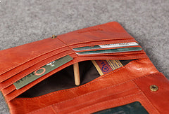 Leather camouflage men clutch long wallet vintage clutch long wallet purse clutch - EverHandmade