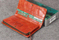 Leather camouflage men clutch long wallet vintage clutch long wallet purse clutch - EverHandmade