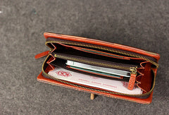 Leather camouflage men zip long wallet clutch vintage clutch long wallet purse
