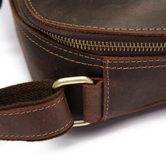Cool Leather Men's Small Tablet Messenger Bag Small Side Bag Small Shoulder Bag For Men