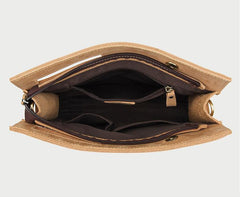 Brown Leather Men's File Bag Clutch Bag Side Bag Wristlet Bag For Men