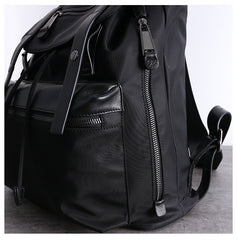 Nylon Backpack Black Womens Travel Backpack Purse Nylon Black School Rucksack for Ladies