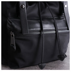 Nylon Backpack Black Womens Travel Backpack Purse Nylon Black School Rucksack for Ladies