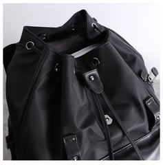 Nylon Backpack Black Womens Travel Backpack Purse Nylon Black School Rucksack for Ladies