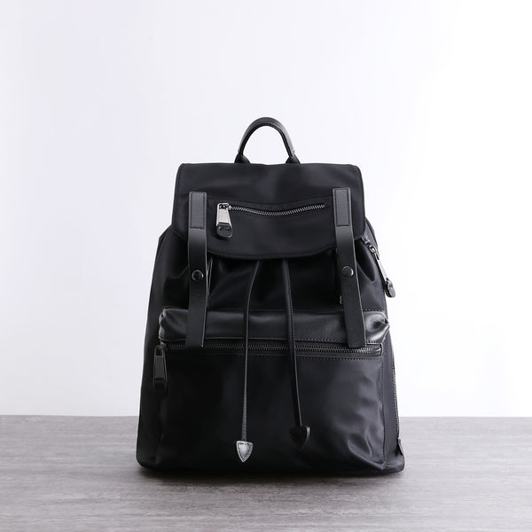 Nylon Backpack Black Womens Travel Backpack Purse Nylon Black School Rucksack fo NB03591095