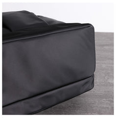 Nylon Backpack Womens 15 inches School Backpack Purse Black Nylon Leather Travel Rucksack for Ladies