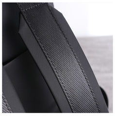 Nylon Backpack Womens 15 inches School Backpack Purse Black Nylon Leather Travel Rucksack for Ladies