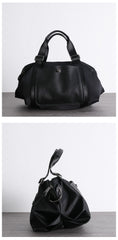 Nylon Leather Handbag Purse Womens Black Nylon Shoulder Purse Nylon Work Crossbody Purse for Ladies