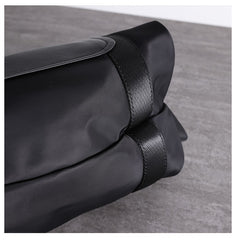 Nylon Leather Handbag Purse Womens Black Nylon Shoulder Purse Nylon Work Crossbody Purse for Ladies