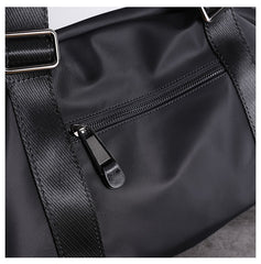 Nylon Leather Handbag Purse Womens Black Nylon Shoulder Purse Nylon Work Crossbody Purse for Ladies