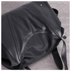 Nylon Leather Travel Purse Womens Large Black Nylon Duffle Bag Nylon Gym Purse for Ladies