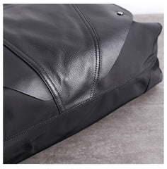 Nylon Leather Travel Purse Womens Large Black Nylon Duffle Bag Nylon Gym Purse for Ladies