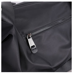 Nylon Leather Travel Purse Womens Large Black Nylon Duffle Bag Nylon Gym Purse for Ladies