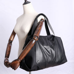 Nylon Leather Travel Purse Womens Large Black Nylon Duffle Bag Nylon Gym Purse for Ladies