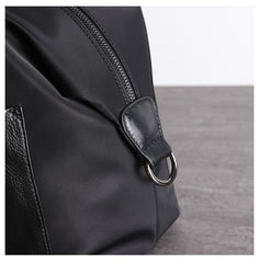 Nylon Leather Travel Purses Womens Large Black Nylon Duffle Bag Nylon Gym Purse for Ladies