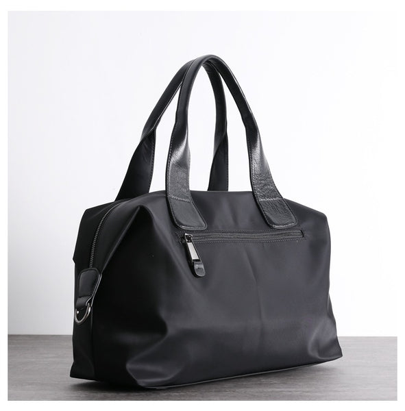 Nylon Leather Travel Purses Womens Large Black Nylon Duffle Bag Nylon Gym Purse NB02781135
