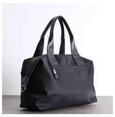 Nylon Leather Travel Purses Womens Large Black Nylon Duffle Bag Nylon Gym Purse for Ladies