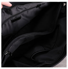 Nylon Tote Handbag Purse Womens Black Nylon Travel Shoulder Bag Nylon Tote Purse for Ladies