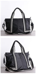 Nylon Tote Handbag Purse Womens Black Nylon Travel Shoulder Bag Nylon Tote Purse for Ladies