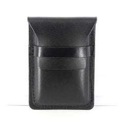 Badass Leather Mens Card Wallet Front Pocket Wallets Small Slim Wallet Change Wallet for Men