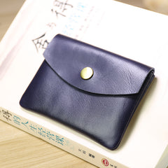 Cute Women Red Brown Leather Mini Card Wallet Coin Wallets Slim Change Wallets For Women