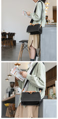 Vintage Womens Gray Leather Doctor Handbags Shoulder Purses Doctor Purse for Women