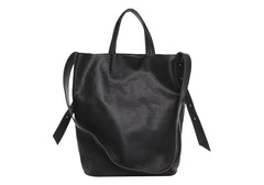 Stylish Leather Bucket Bag Large Tote Bag Shopper Barrel Bag Shoulder Bag Purse For Women