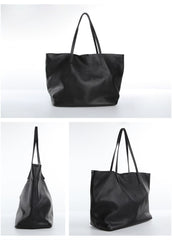 Fashion Leather Black Brown Tote Bag Shopper Tote Bag Tote Shoulder Purse For Women