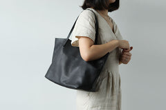 Fashion Leather Black Brown Tote Bag Shopper Tote Bag Tote Shoulder Purse For Women