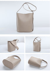 Stylish LEATHER WOMEN Bucket Handbag Barrel SHOULDER BAG Crossbody Purse FOR WOMEN