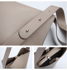Stylish LEATHER WOMEN Bucket Handbag Barrel SHOULDER BAG Crossbody Purse FOR WOMEN