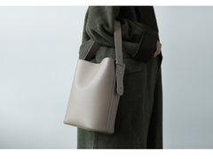 Stylish LEATHER WOMEN Bucket Handbag Barrel SHOULDER BAG Crossbody Purse FOR WOMEN