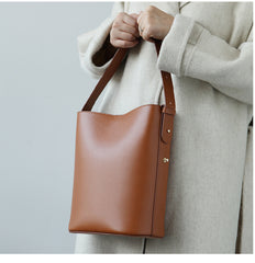 Stylish LEATHER WOMEN Bucket Handbag Barrel SHOULDER BAG Crossbody Purse FOR WOMEN