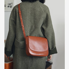 Stylish LEATHER WOMEN Saddle Messenger BAG Crossbody Purse FOR WOMEN