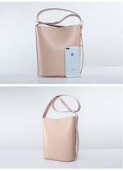 Stylish LEATHER WOMEN Bucket Handbag Barrel SHOULDER BAG Crossbody Purse FOR WOMEN