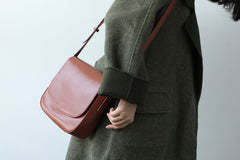 Stylish LEATHER WOMEN Saddle Messenger BAG Crossbody Purse FOR WOMEN
