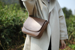 Stylish LEATHER WOMEN Saddle Messenger BAG Crossbody Purse FOR WOMEN