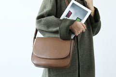 Stylish LEATHER WOMEN Saddle Messenger BAG Crossbody Purse FOR WOMEN