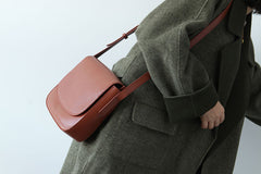 Stylish LEATHER WOMEN Saddle Messenger BAG Crossbody Purse FOR WOMEN