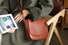 Stylish LEATHER WOMEN Saddle Messenger BAG Crossbody Purse FOR WOMEN