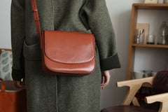 Stylish LEATHER WOMEN Saddle Messenger BAG Crossbody Purse FOR WOMEN